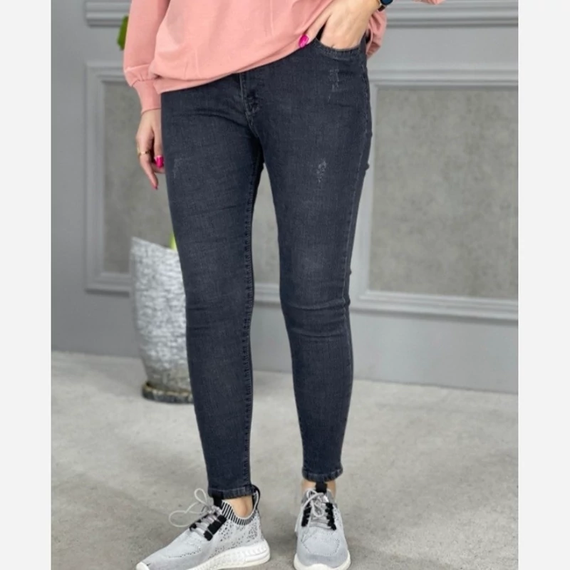 لی اسکینی زنانه رنگ زغال سنگی