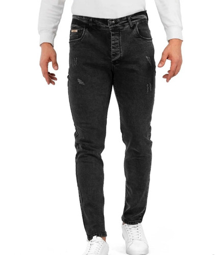 شلوار لی اقتصادی مردانه رنگ زغال سنگی