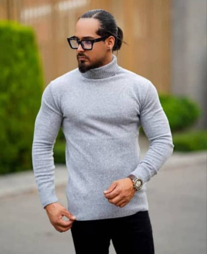 بافت یقه اسکی مردانه