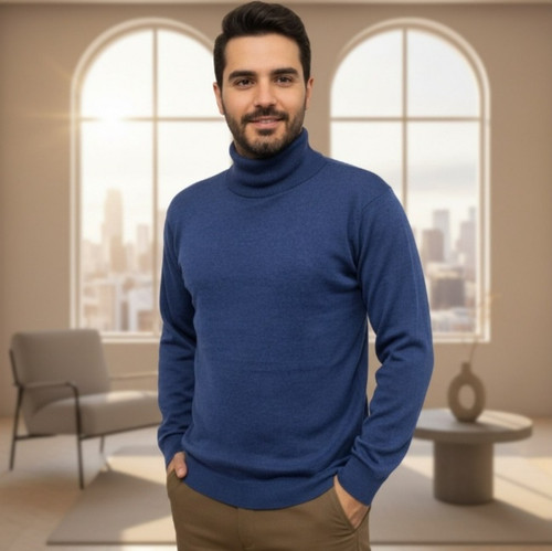 بافت یقه اسکی مردانه