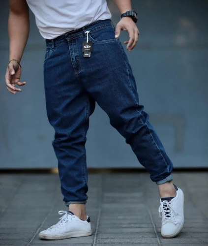 شلوار لی مام استایل مردانه بدون زاپ