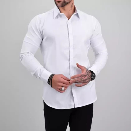 پیراهن شانلی مردانه رنگ سفید