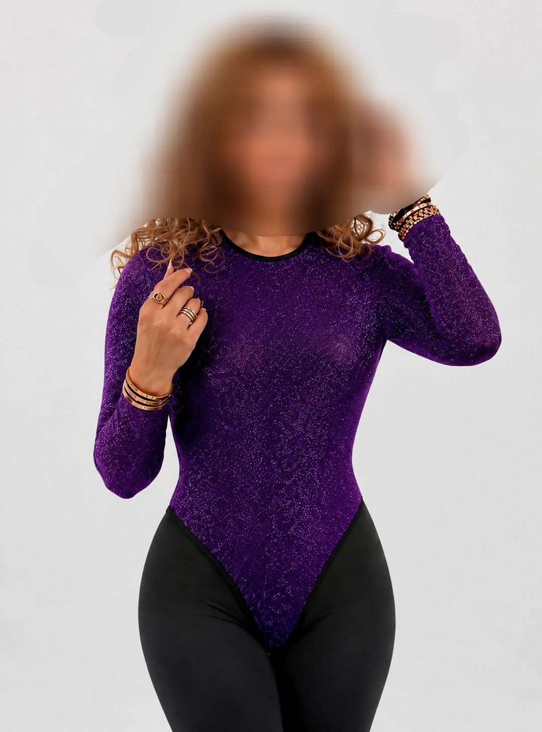 بادی لمه زنانه رنگ بنفش