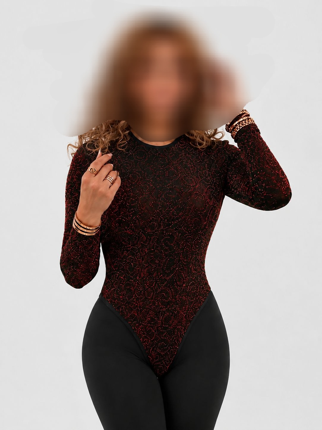 بادی لمه زنانه رنگ زرشکی یک دست