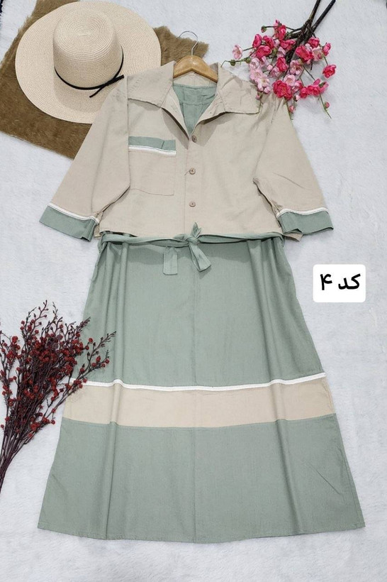 ست سارافون و کت زنانه جنس لنین