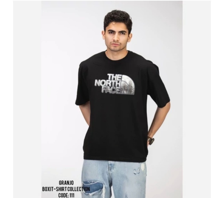 تیشرت مردانه باکسی جنس پنبه سایز بزرگ (3XL)
